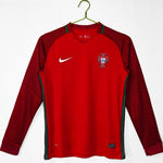 2016 Portugal Domicile maillot Retro Manches Longues