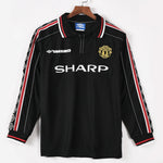 1998-1999 Manchester United Extérieur maillot Retro Manches Longues