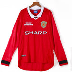 1999-2000 Manchester United Domicile maillot Retro Manches Longues