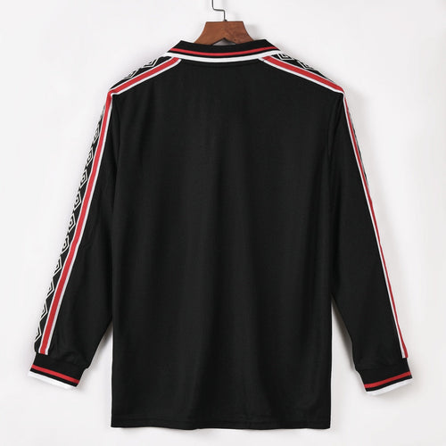 1998-1999 Manchester United Extérieur maillot Retro Manches Longues