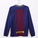 2017-2018 Maillot Barcelone Domicile Rétro  Manches Longues