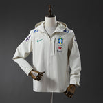 Veste coupe-vent réversible Brésil white