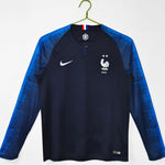 2018 Maillot Retro France Domicile Manches Longues