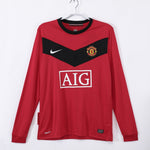 2010 Manchester United Domicile maillot Retro Manches Longues
